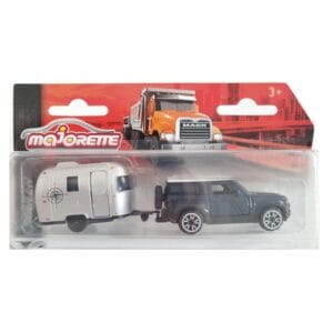 Majorette Diecast Trailer - Land Rover Defender 90 with Airstream Sport 16 for 3+ Years