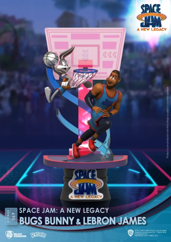 Beast Kingdom DS-069 Warner Bros. Space Jam A New Legacy: Bugs Bunny & Lebron James Diorama Stage D-Stage Figure Statue (Standard Version) - Image 5