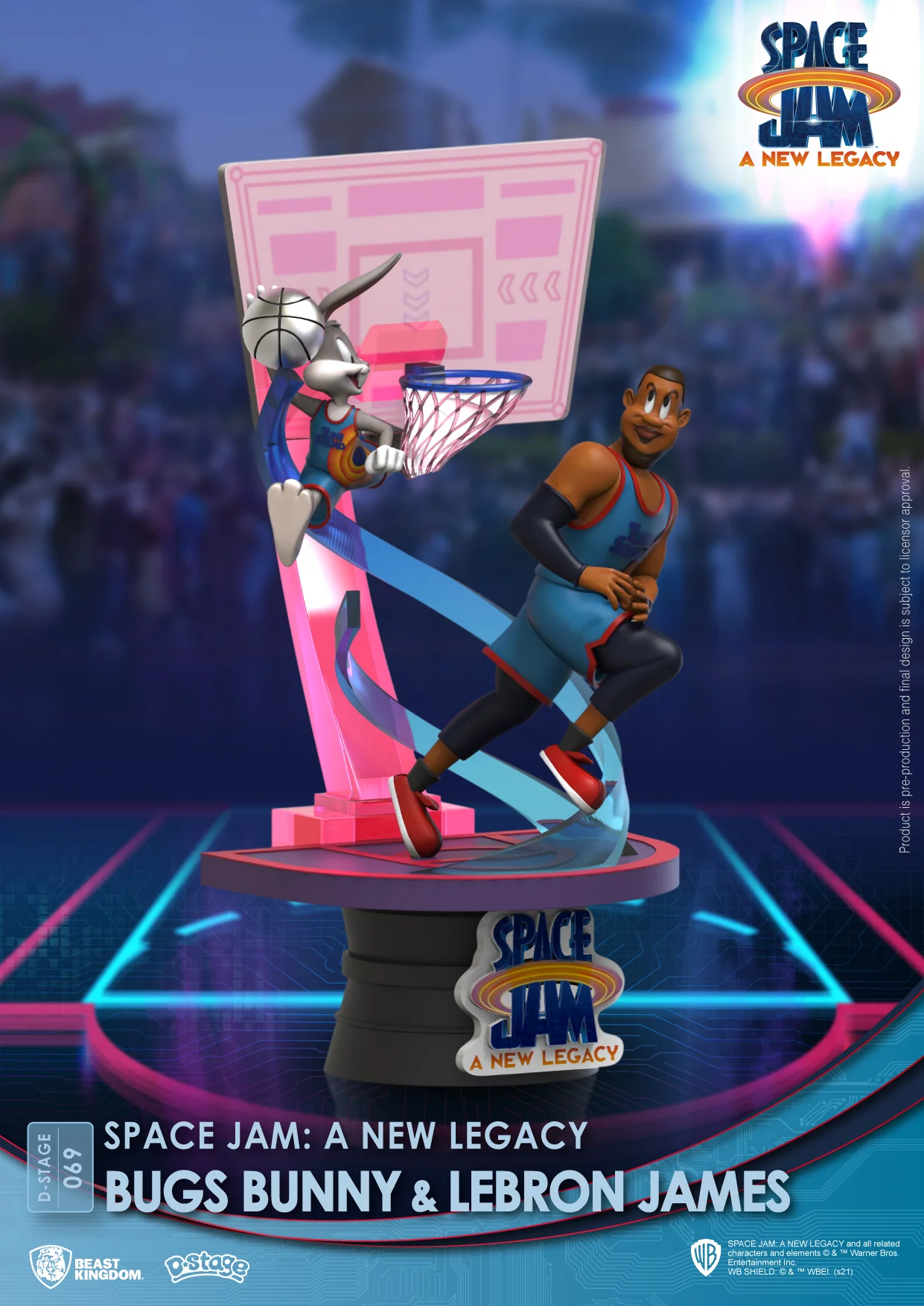 Beast Kingdom DS-069 Warner Bros. Space Jam A New Legacy: Bugs Bunny & Lebron James Diorama Stage D-Stage Figure Statue (Standard Version) - Image 6