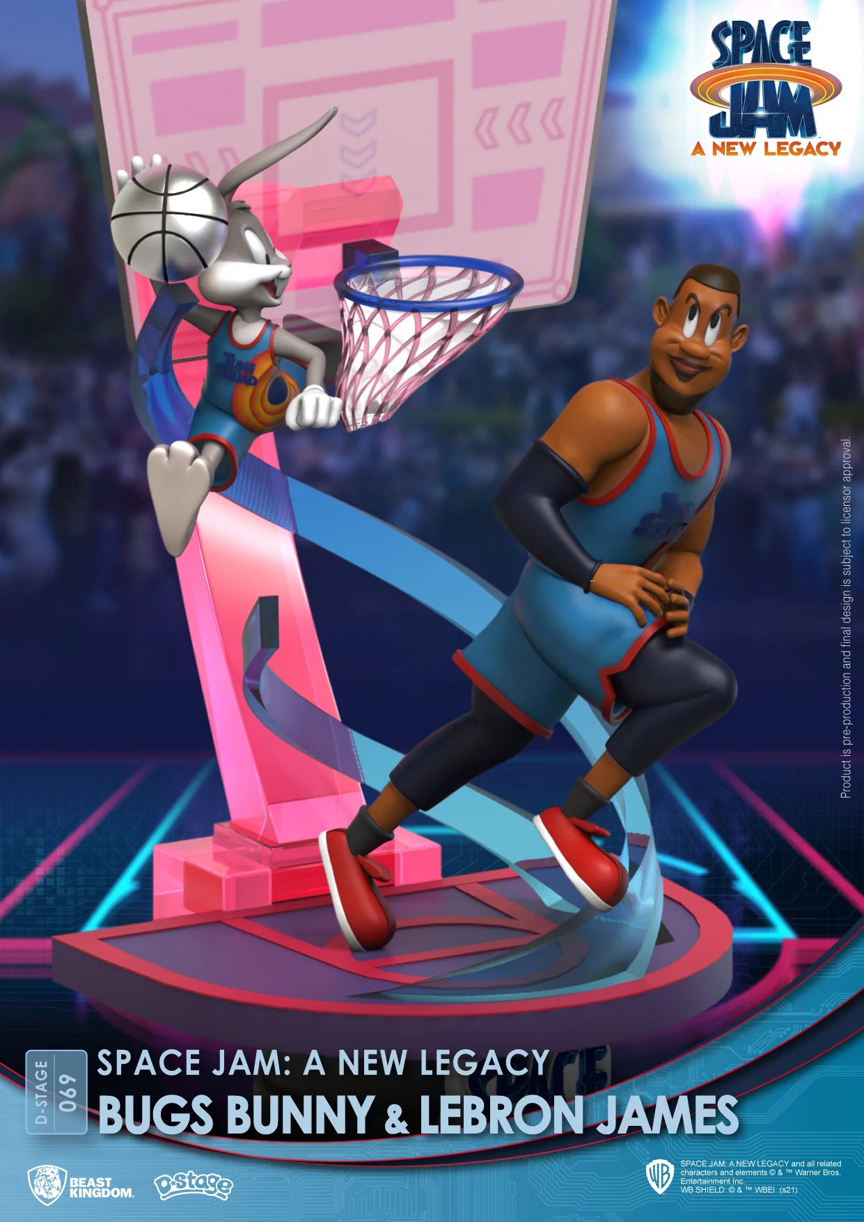 Beast Kingdom DS-069 Warner Bros. Space Jam A New Legacy: Bugs Bunny & Lebron James Diorama Stage D-Stage Figure Statue (Standard Version) - Image 8