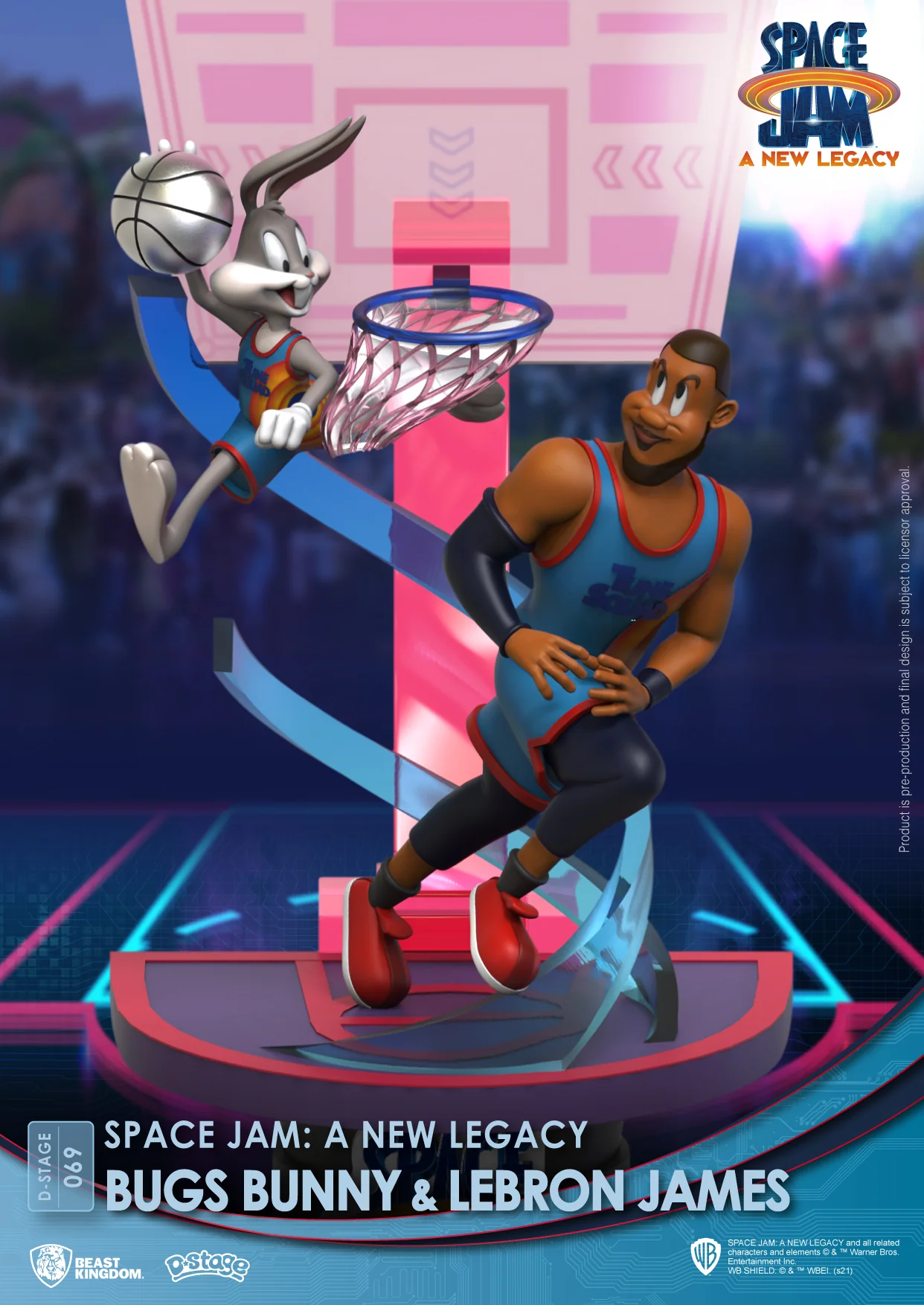 Beast Kingdom DS-069 Warner Bros. Space Jam A New Legacy: Bugs Bunny & Lebron James Diorama Stage D-Stage Figure Statue (Standard Version) - Image 7