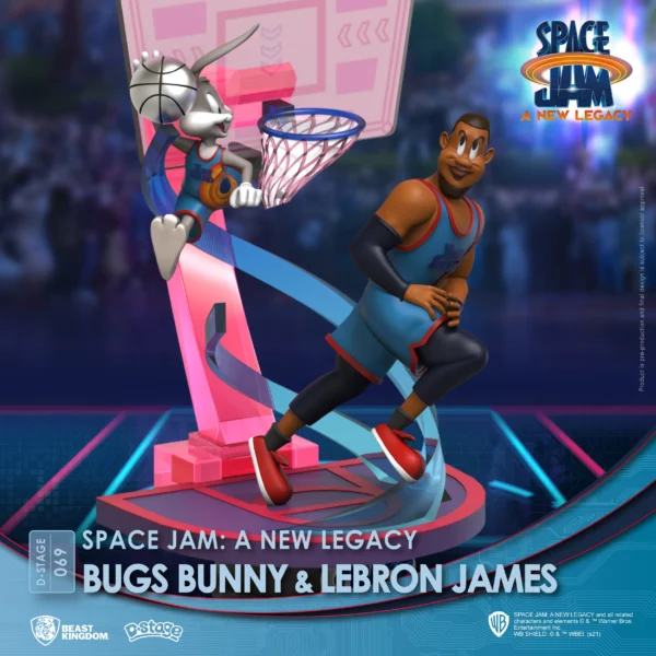 Beast Kingdom DS-069 Warner Bros. Space Jam A New Legacy: Bugs Bunny & Lebron James Diorama Stage D-Stage Figure Statue (Standard Version) - Image 2
