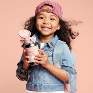 Skip Hop Spark Style Stainless Steel Straw Water Bottle (350 ml)