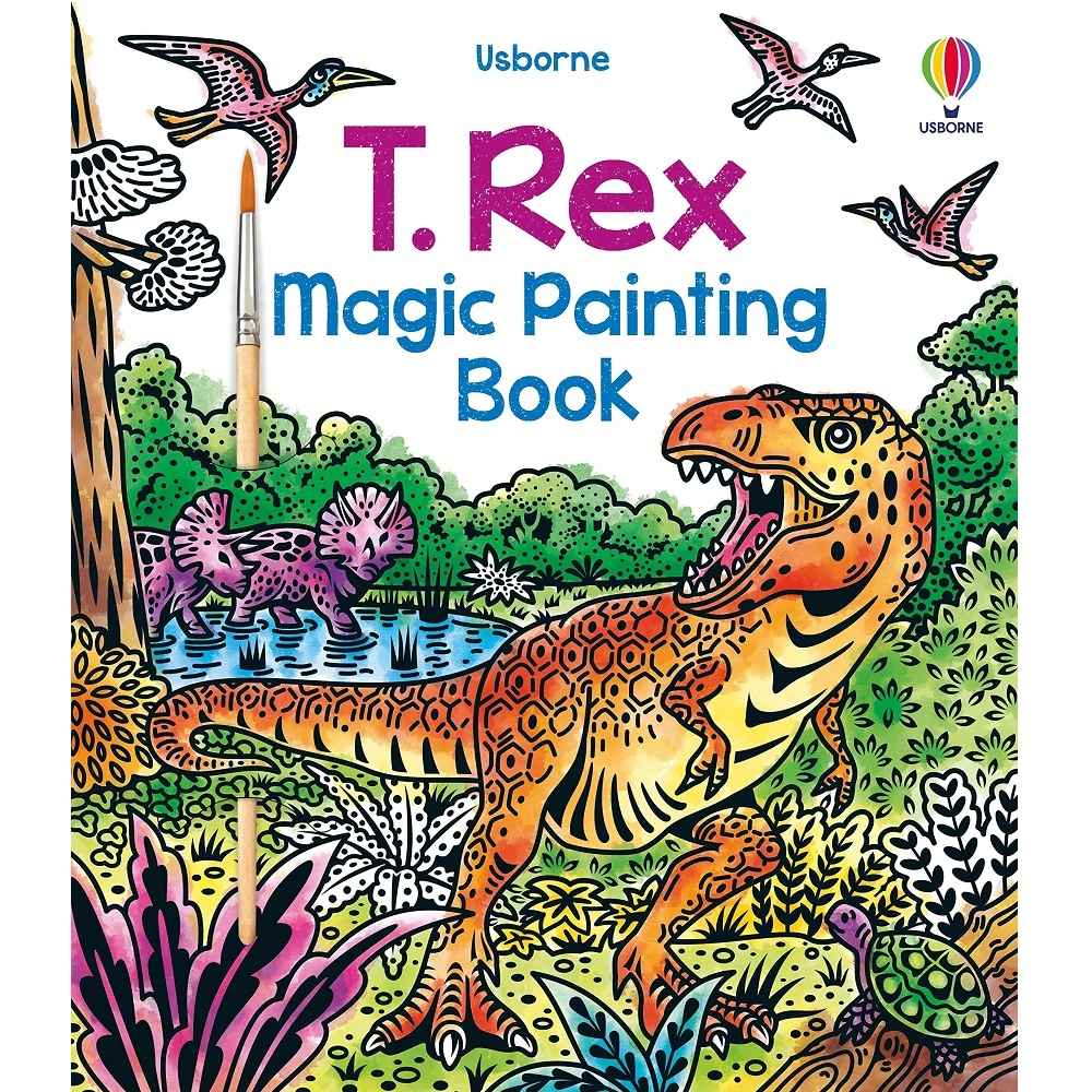 Usborne Magic Painting Book with Brush - T Rex Dinosaur
