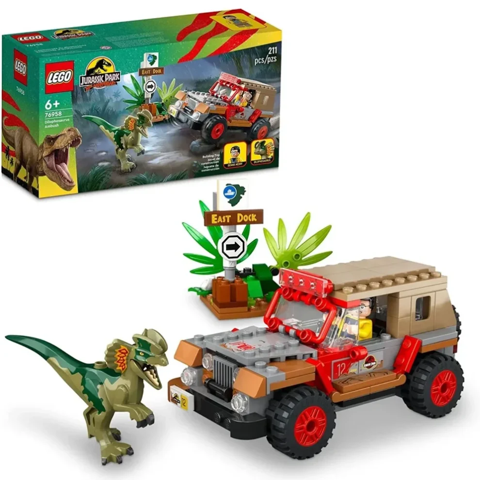 Lego Jurassic Park 76958 Dilophosaurus Ambush for 6+ Years