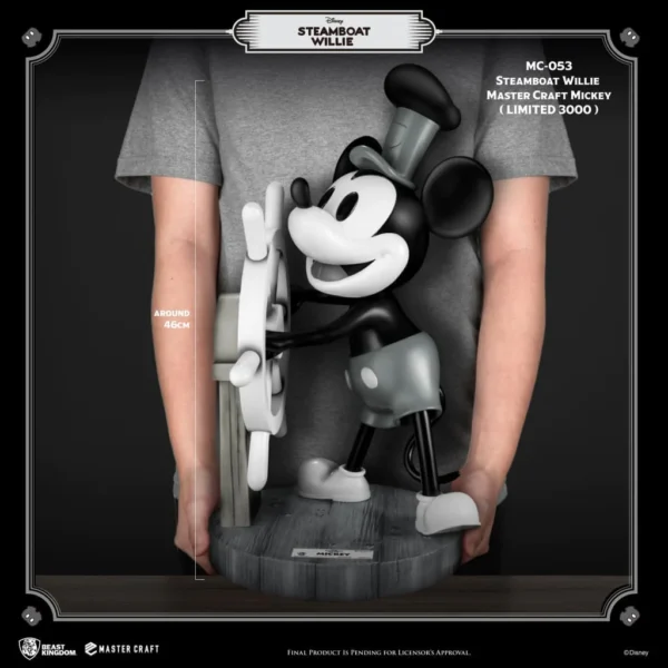 Beast Kingdom MC-053 Steamboat Willie Master Craft Mickey Statue (Limited Edition) - Image 7