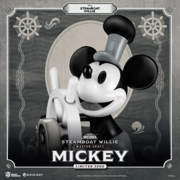Beast Kingdom MC-053 Steamboat Willie Master Craft Mickey Statue (Limited Edition) - Image 8