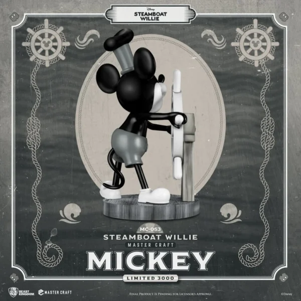 Beast Kingdom MC-053 Steamboat Willie Master Craft Mickey Statue (Limited Edition) - Image 4