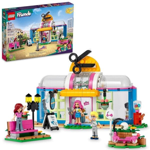 Lego Friends 41743 Hair Saloon Building Kit (401 Pieces) Hairdressing Set with Paisley & Olly Mini-Dolls