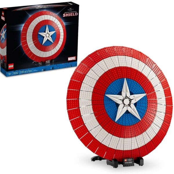 Lego Marvel 76262 Captain Americas Shield Building Block Kit, Collectible for 18+ Years