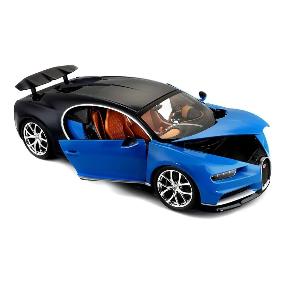 Maisto 1:18 Scale Bugatti Chiron Diecast Car Model for Collectors 14+ (Blue) - Image 3