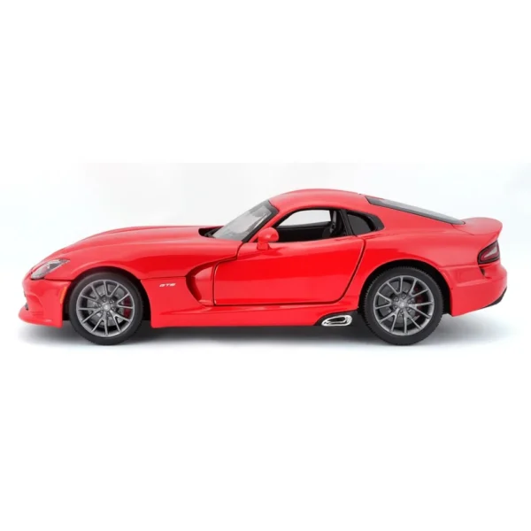 Maisto Dodge Viper SRT GTS Modellauto – Rot, 1:24, Metall/Plastik, Türen öffnen, Lenkung Funktioniert – Detailgetreues Sammlerstück