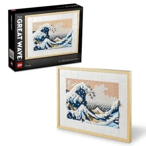 Lego 31028 Art Hokusai – The Great Wave, 3D Japanese Wall Art, Framed Ocean Canvas Building Set for 18+ Years