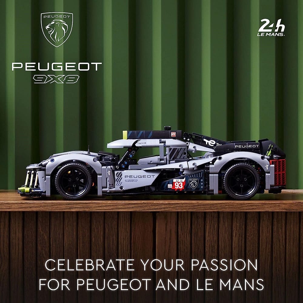 Lego Technic 42156 Peugeot 9x8 24h Le Mans Hybrid Hypercar Building Set for 18+ Years - Image 2
