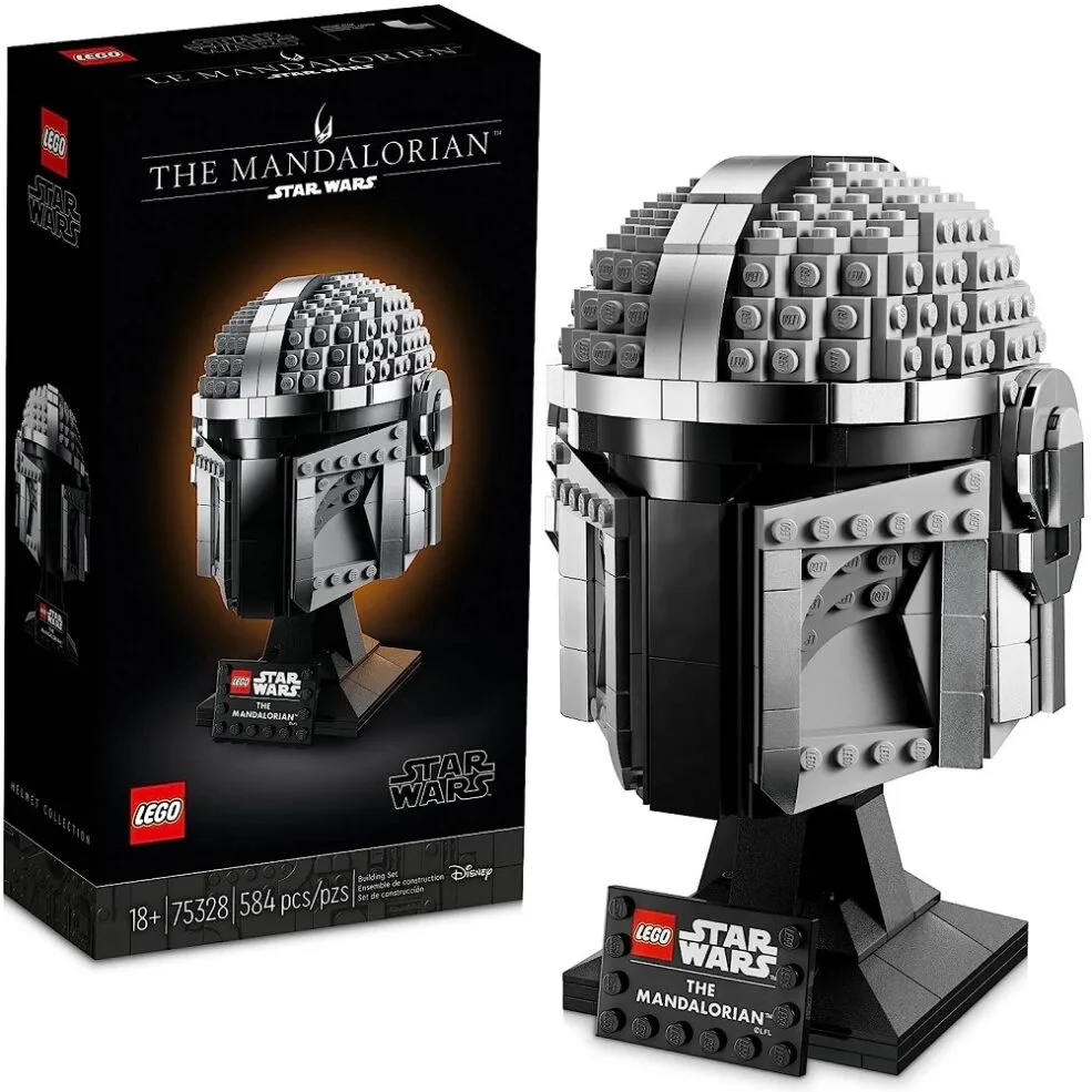 Lego Star Wars 75328 The Mandalorian Helmet Buidling Kit for 18+ Years, Collectible, Display Model