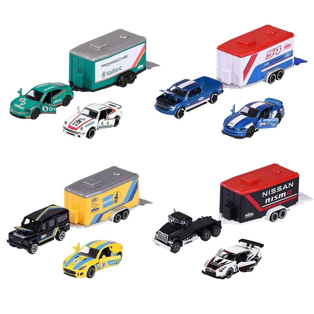 Majorette Race Trailer - Mack Granite Nissan GT-R Nismo GT3 Diecast Model - Image 4