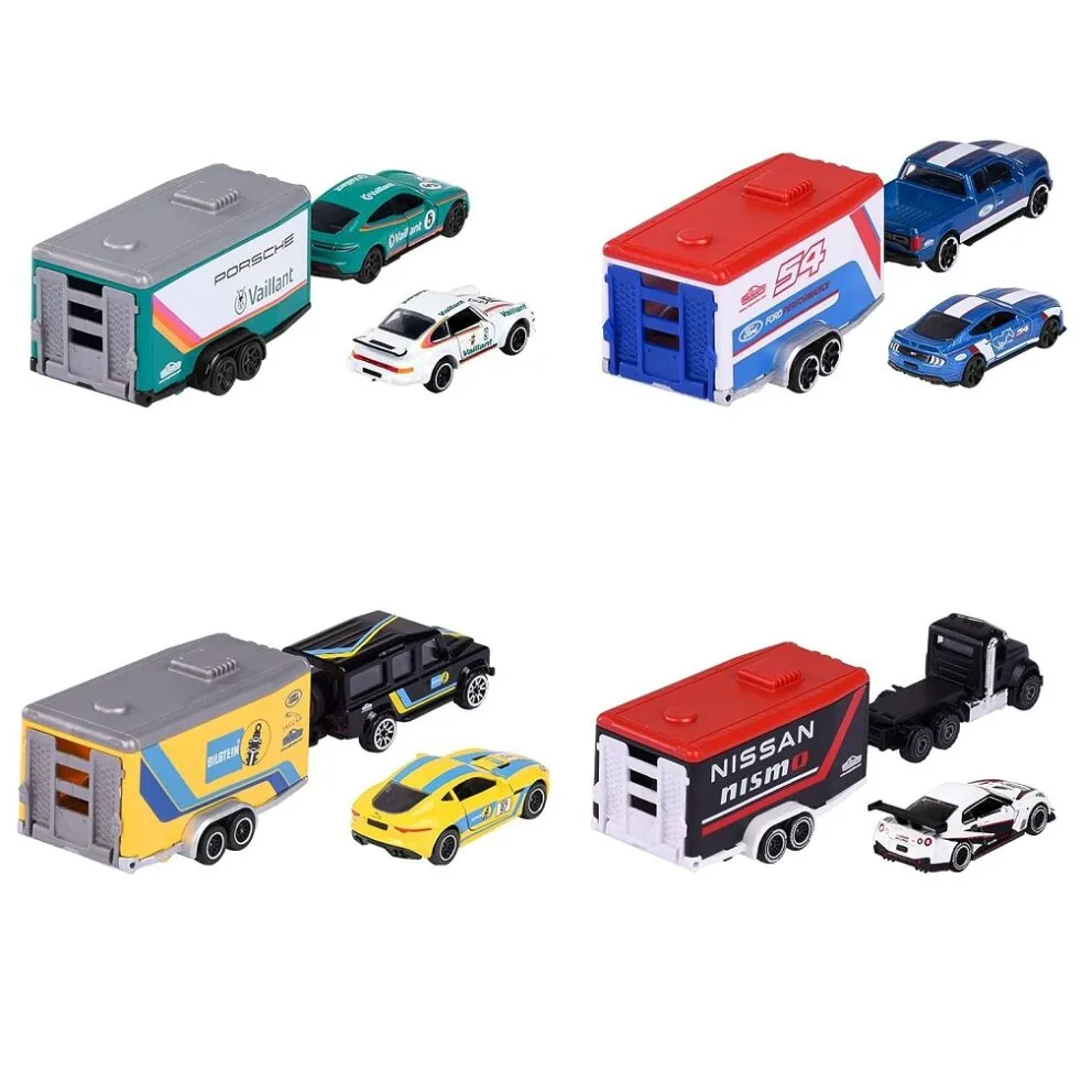 Majorette Race Trailer - Mack Granite Nissan GT-R Nismo GT3 Diecast Model - Image 5