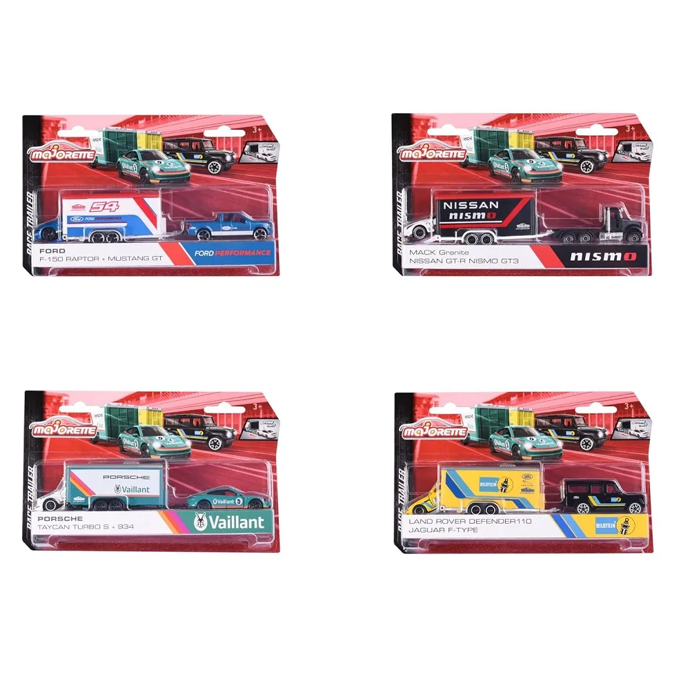 Majorette Race Trailer - Mack Granite Nissan GT-R Nismo GT3 Diecast Model - Image 2