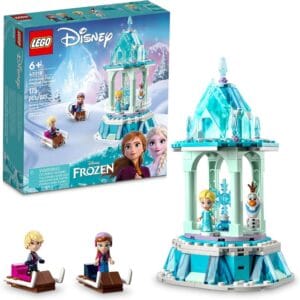 Lego Disney 43218 Frozen Anna and Elsa’s Magical Carousel Ice Palace Building Set for 6+ Years