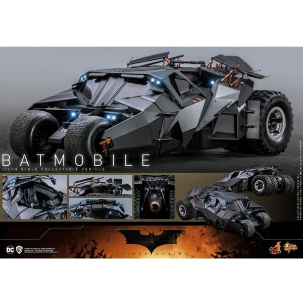 Hot Toys 1/6 Scale Batmobile Collectible Figure for Collectors 15+ Years - Image 7