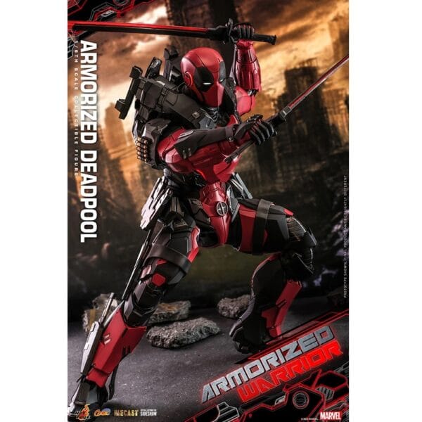 Hot Toys 1/6 Scale Armorized Deadpool Diecast Figure for Collectors for 15+ Years - Image 6