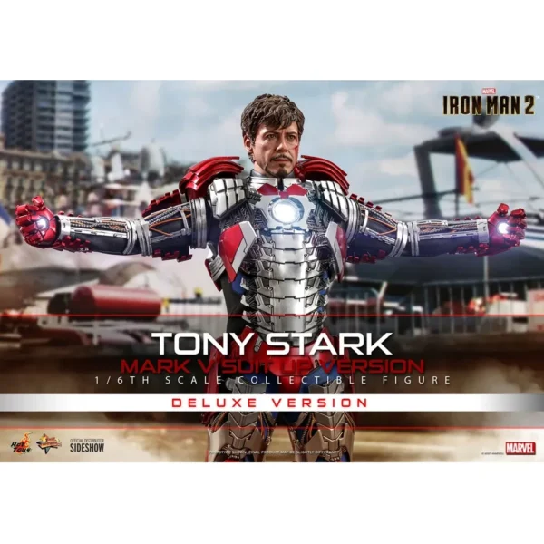 Hot Toys 1/6th Scale Iron Man Tony Stark Mark V Suit Up Version Deluxe For Collectors 15+ Years - Image 2