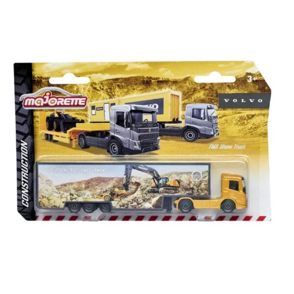 Majorette Construction Volvo Transporter Truck - FMX Show Truck Diecast