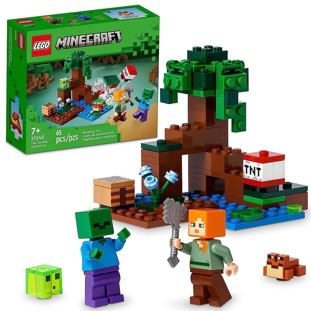 Lego Minecraft 21240 The Swamp Adventure Building Set for 7+ Years ...