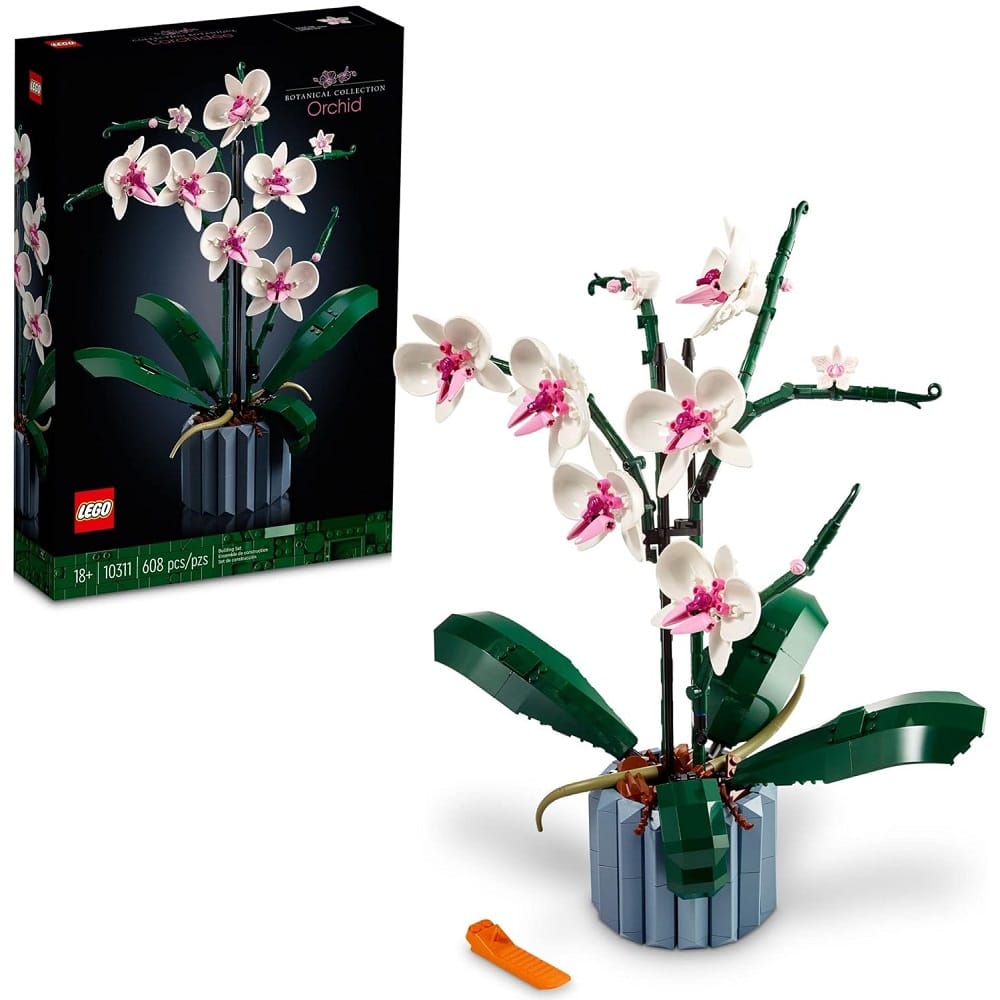 Lego Icons 10311 Orchid Artificial Plant Building Set with Flowers, Home Décor Gift for Adults (18+)