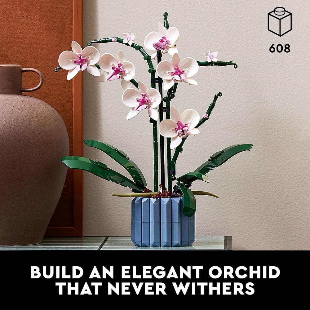Lego Icons 10311 Orchid Artificial Plant Building Set with Flowers, Home Décor Gift for Adults (18+) - Image 2