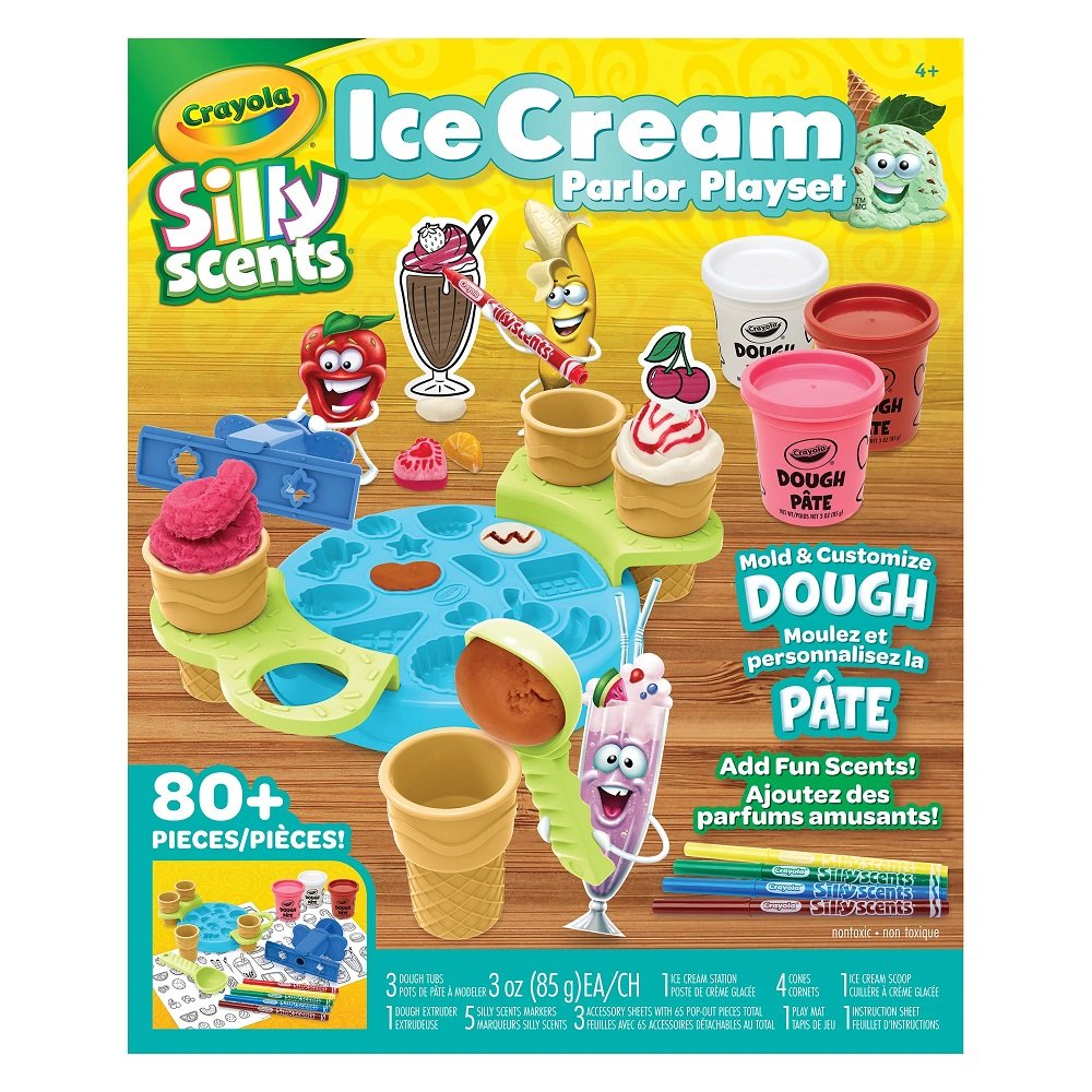 Crayola Silly Scents Ice Cream Parlor Play Dough Playset for 4+ Years ...