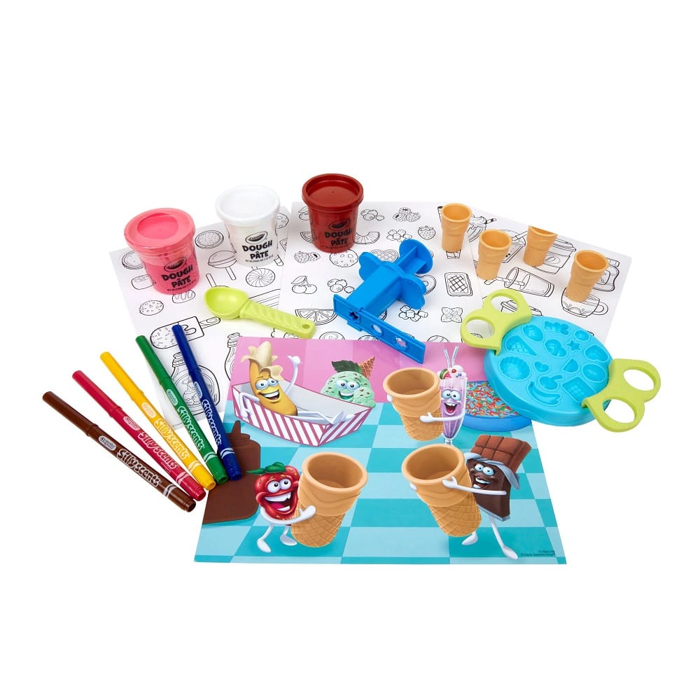 Crayola Silly Scents Ice Cream Parlor Play Dough Playset for 4+ Years, Pretend Play - Image 3