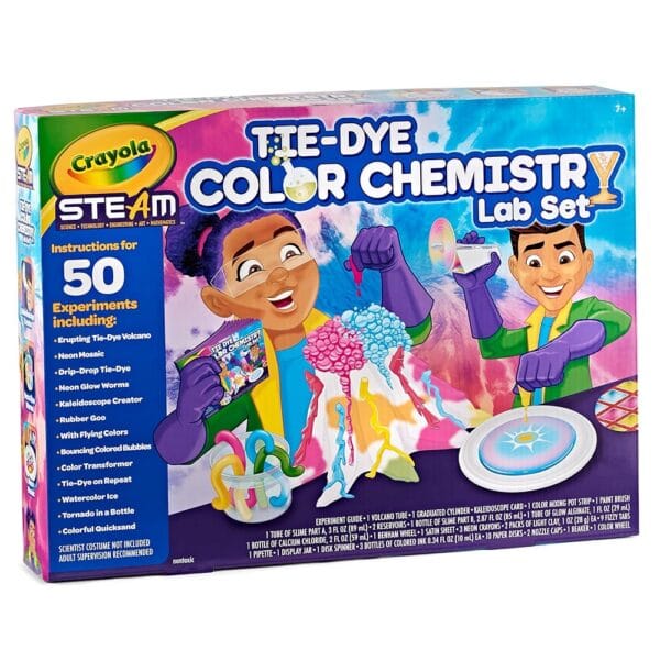 Crayola Tie Dye Colour Chemistry Set for 7+ Years (STEAM Toy), Science Toy with 50 experiments - Image 4