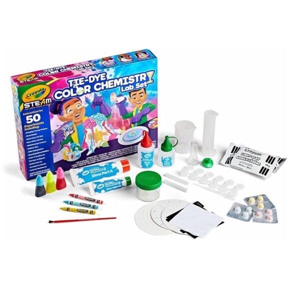 Crayola Tie Dye Colour Chemistry Set for 7+ Years (STEAM Toy), Science Toy with 50 experiments - Image 3