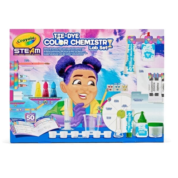 Crayola Tie Dye Colour Chemistry Set for 7+ Years (STEAM Toy), Science Toy with 50 experiments - Image 2