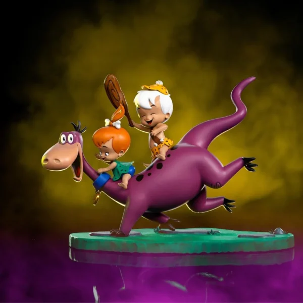 Iron Studios 1/10 Art Scale Dino, Pebbles, Bamm-Bamm Statue - The Flintstones for Collectors - Image 3