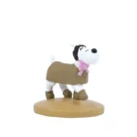 snowy in coat resin figure