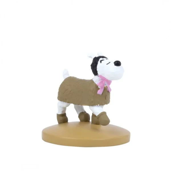snowy in coat resin figure