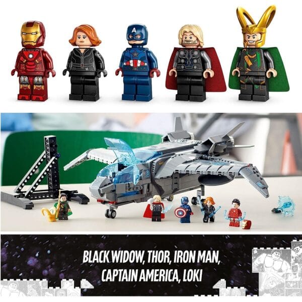Lego Marvel The Avengers Quinjet 76248, Spaceship Building Set with 5 minifigures for 9+ Years - Image 4