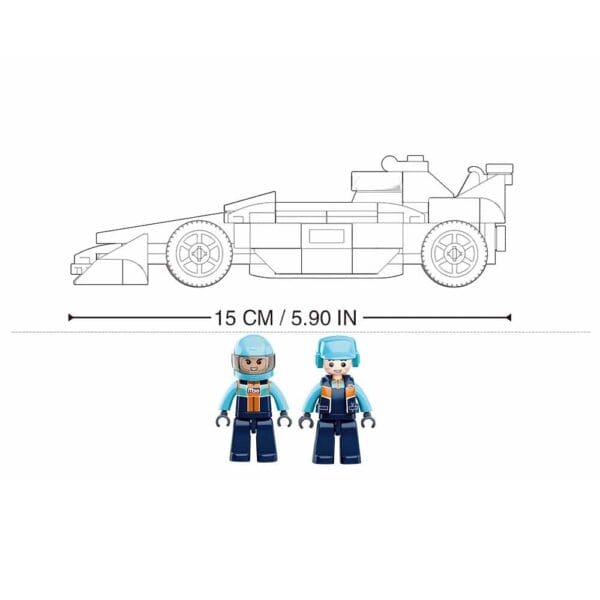 Sluban F1 Small Circuit Building Block Set for 6+ Years - Image 3