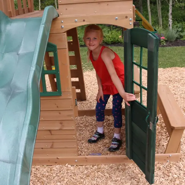 KidKraft Windale Wooden Slide & Swing Playset (age 3-10 years) - Image 4