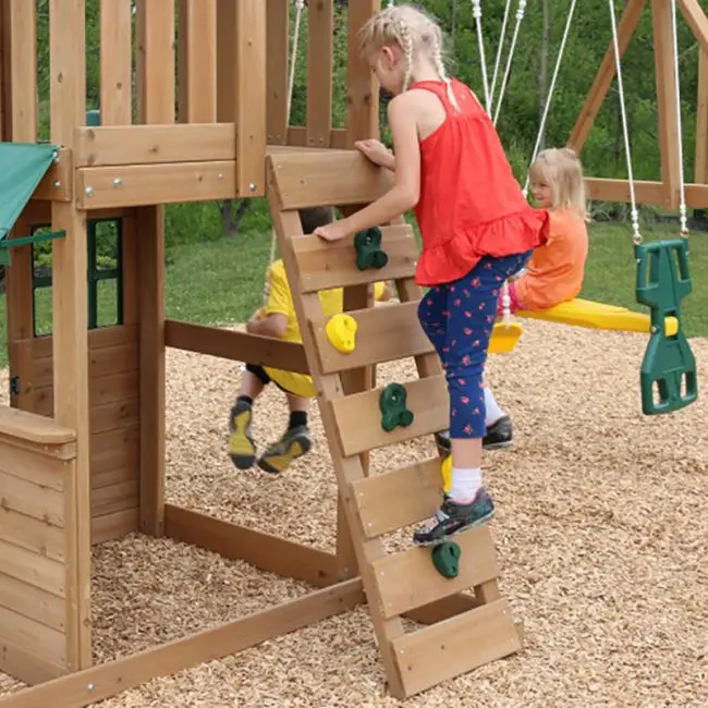 KidKraft Windale Wooden Slide & Swing Playset (age 3-10 years) - Image 6