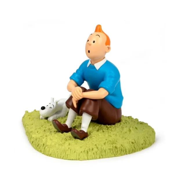 Resin Figure - Tintin Sitting On The Grass (height 18 cms) Statue for Collectors - Image 2