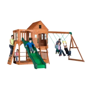 backyard discovery wooden hillcrest swingset for schools, farms