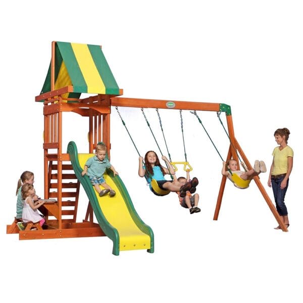 Backyard Discovery Sunnydale Play Center & Swing Set, Outdoor Play, Farms, Playareas, Preschools