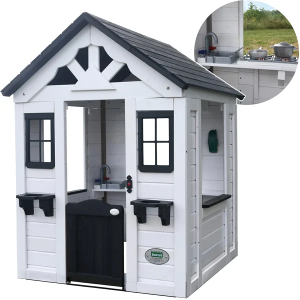 Backyard Discovery Sweetwater Playhouse - White (Cedar Wood) for 2-8 years - Image 6