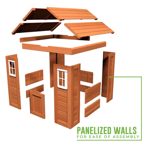 Backyard Discovery Timberlake All Cedar Wood Playhouse for 2-6 years - Image 10