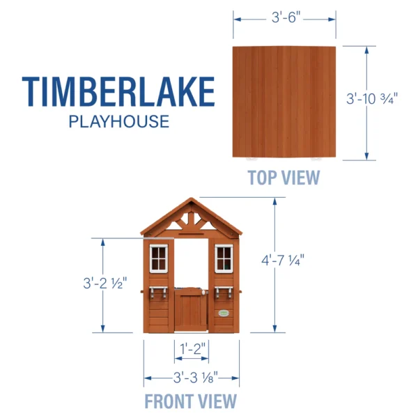 Backyard Discovery Timberlake All Cedar Wood Playhouse for 2-6 years - Image 4