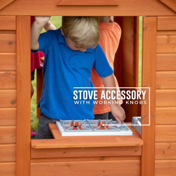 Backyard Discovery Timberlake All Cedar Wood Playhouse for 2-6 years - Image 6