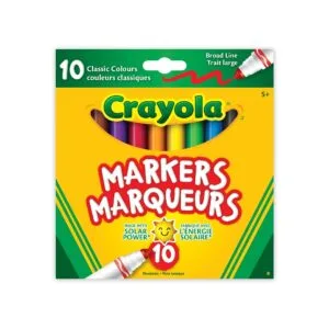 Crayola 10 Classic Colours Broad Line Markers for age 5+ years